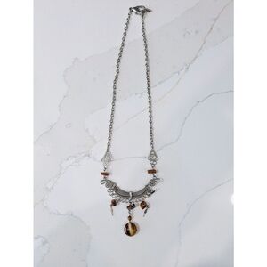 Bohemian Necklace with Brown Accents